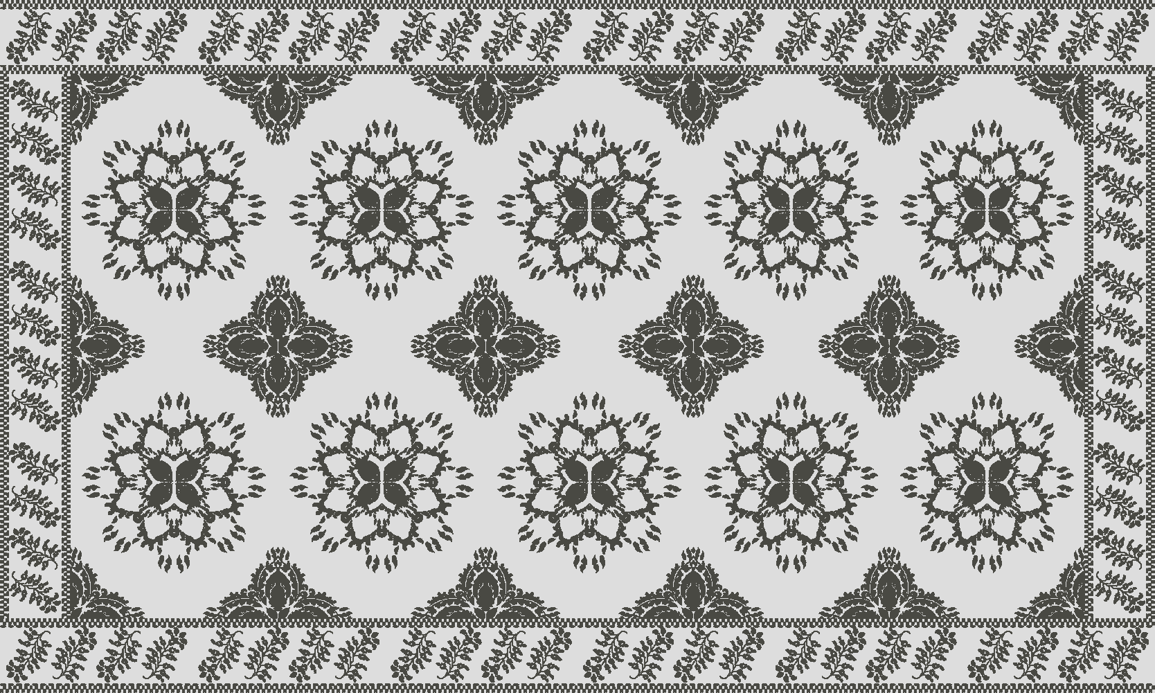 Floral vintage design dining room carpet - TenStickers