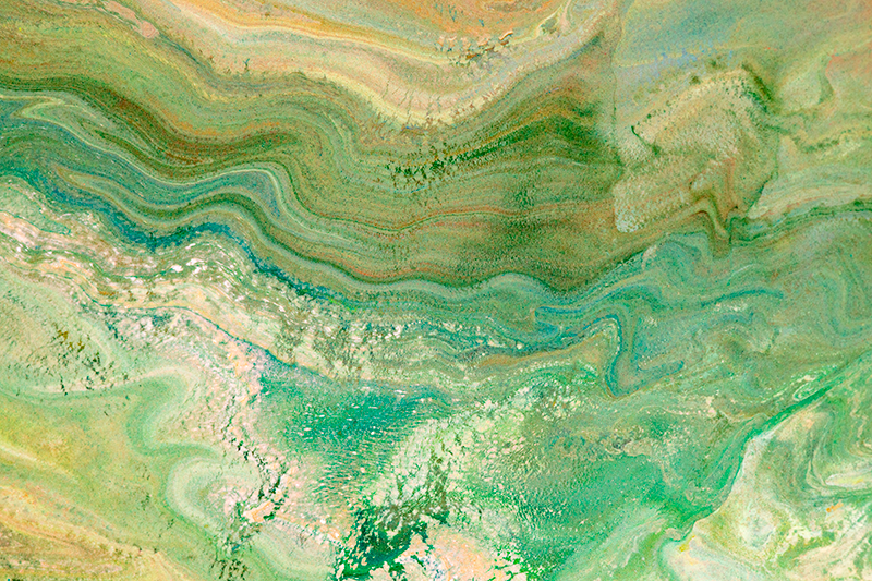 Green & beige colors marble vinyl rug - TenStickers