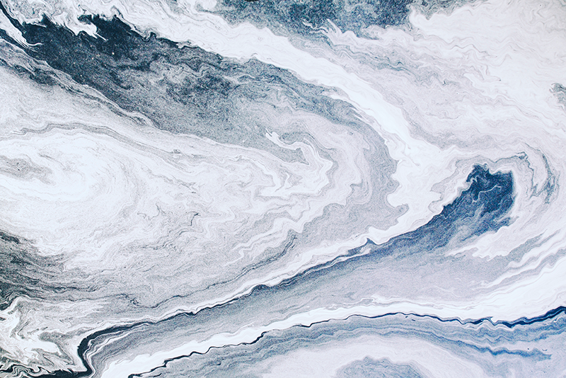 Minimalist blue & grey marble vinyl rug - TenStickers