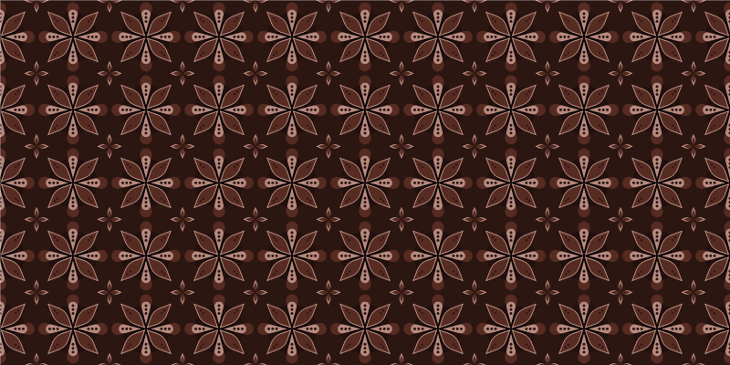 Geometric Floral Symmetry entrance hall vinyl rug - TenStickers