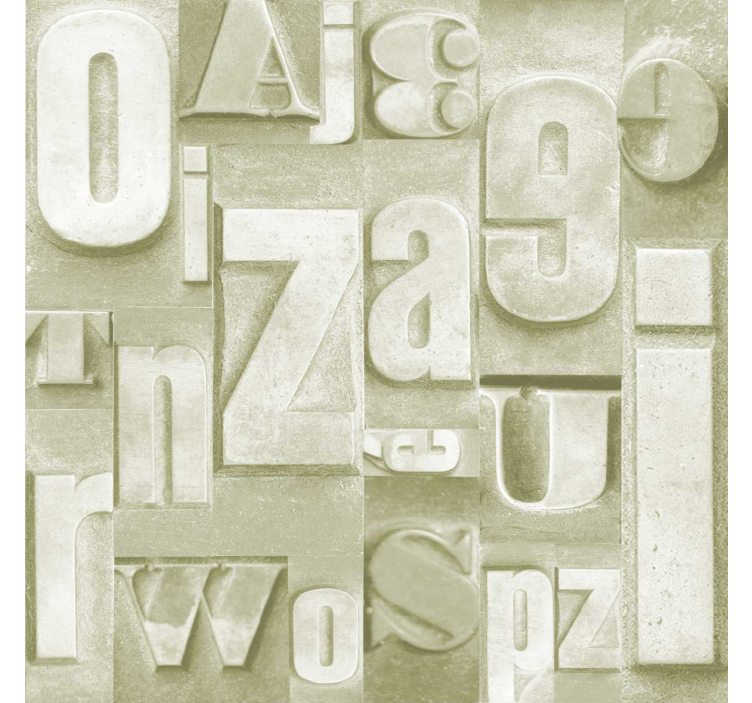 3D industrial style lettering wallpaper - TenStickers