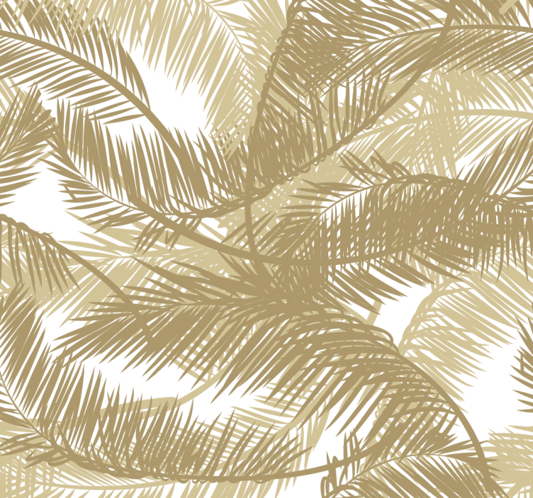 Lush Palm Motif leaves wallpaper - TenStickers