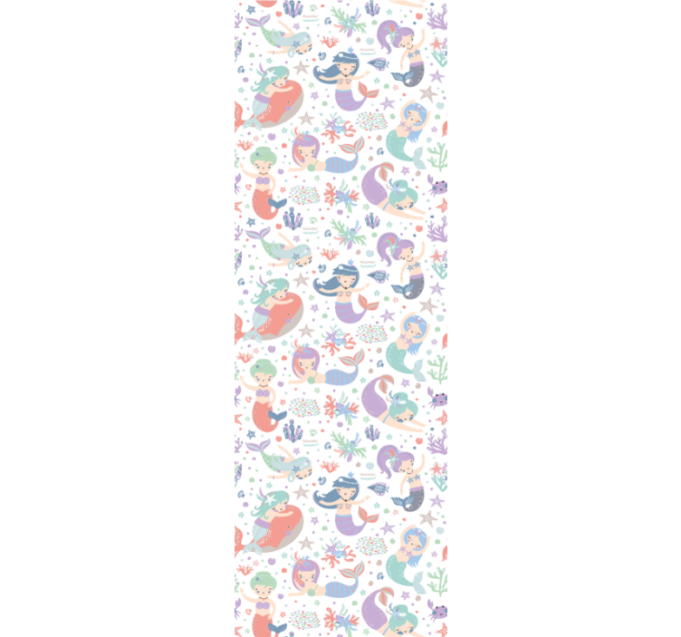 Mermaid Underwater Scene animals wallpaper - TenStickers