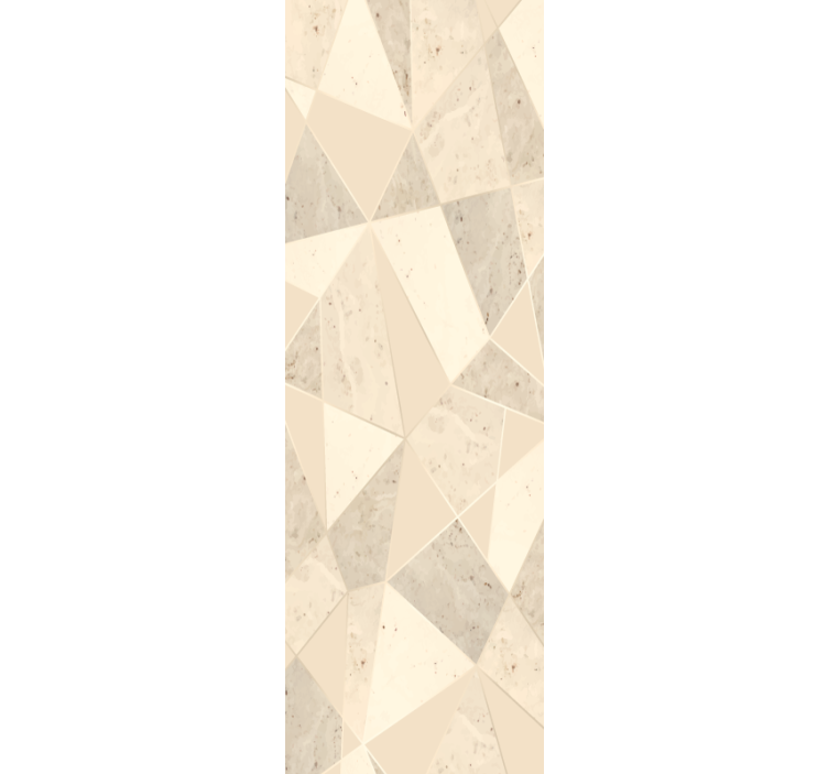 Geometric beige motif marble effect wallpaper - TenStickers