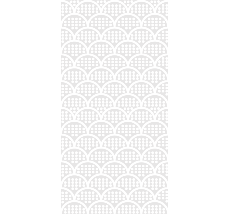 Curved grey elegant pattern master bedroom wallpaper - TenStickers