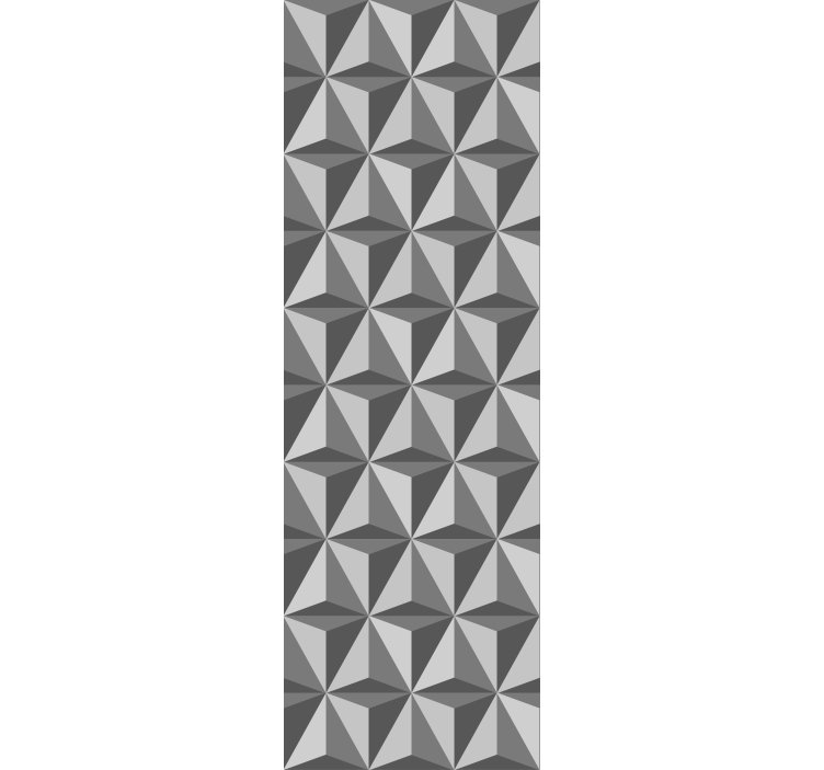 3D grey triangles textured wallpaper - TenStickers