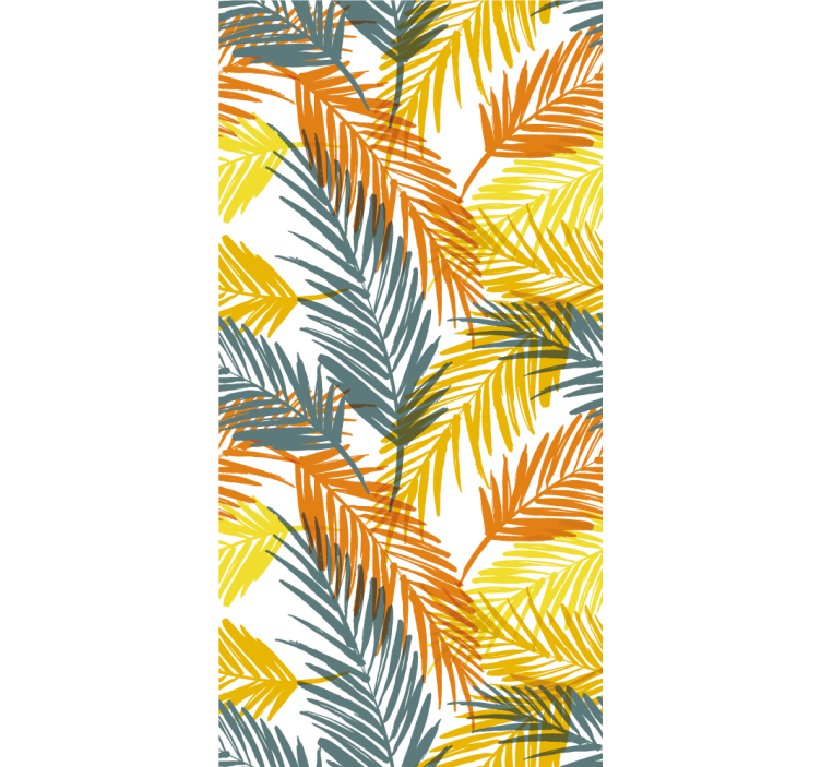 Tropical Palm Foliage leaves wallpaper - TenStickers