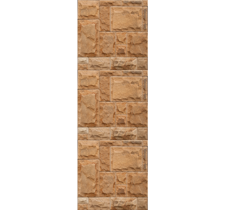Brickwork texture stone effect wallpaper - TenStickers
