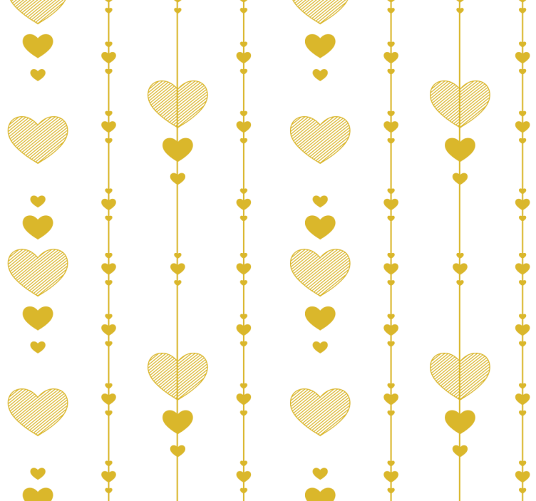 Heart yellow strings master bedroom wallpaper - TenStickers