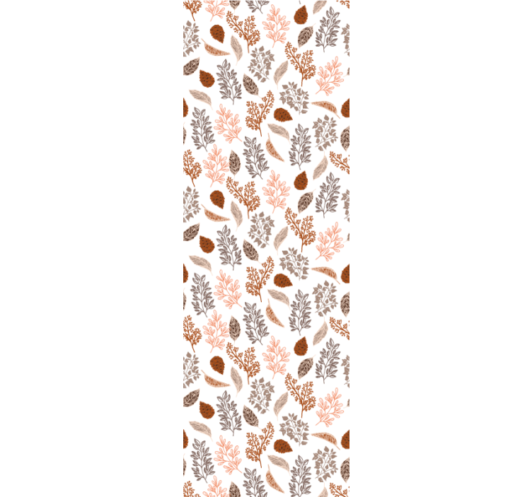 Autumn botanical scatter leaves wallpaper - TenStickers