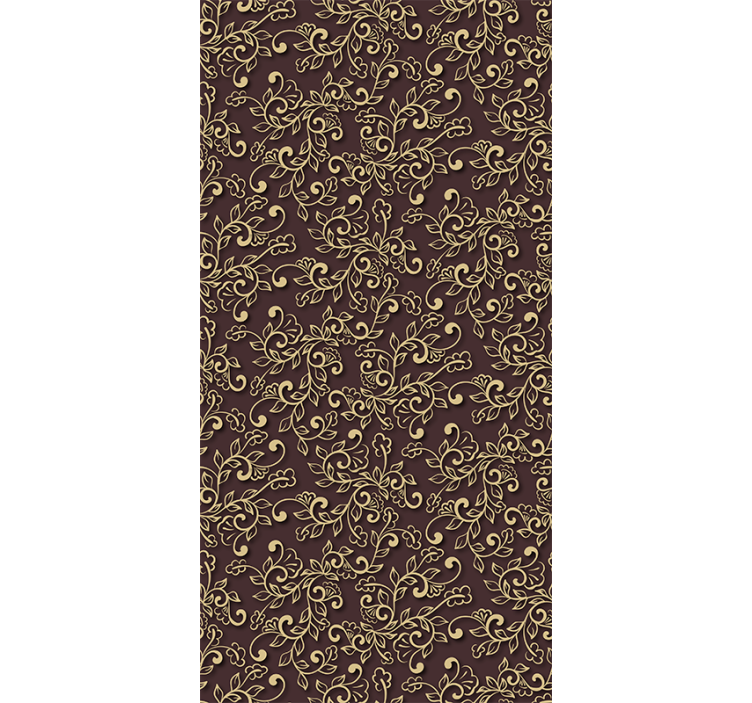 Elegant floral swirls living area wallpaper - TenStickers