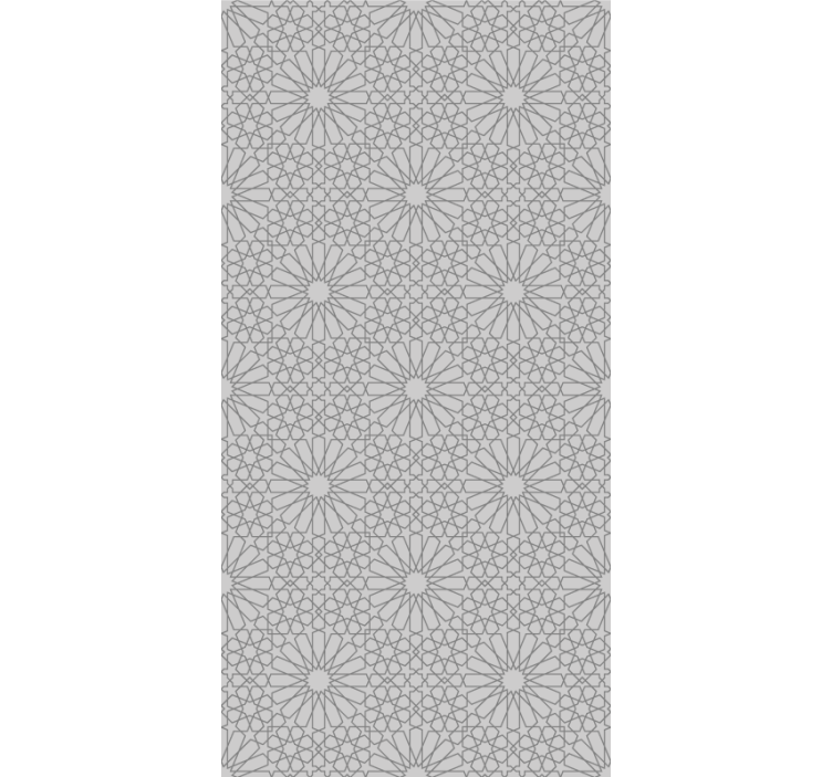 Chic grey print floral wallpaper - TenStickers