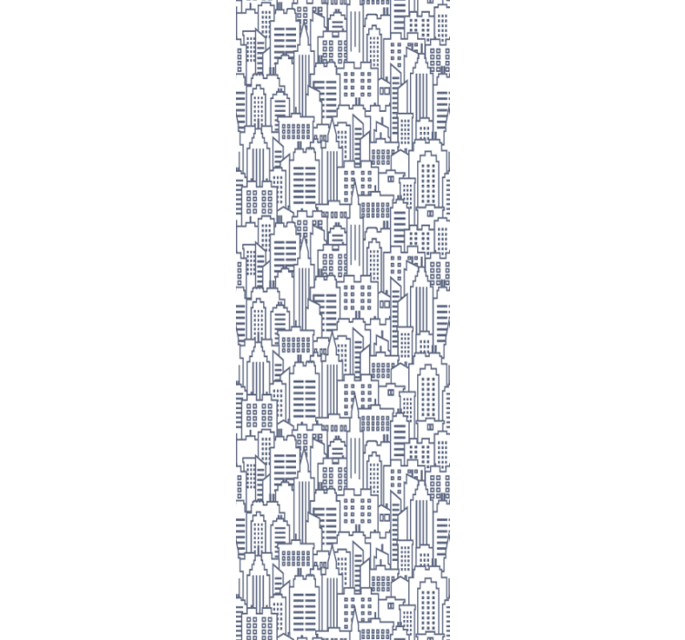 Urban Skyline Silhouettes city wallpaper - TenStickers