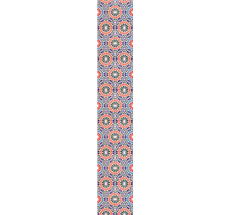 Floral wallpaper with geometric floral designs - TenStickers