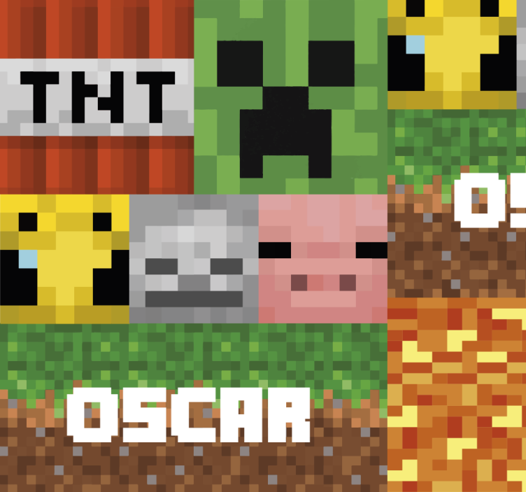 Gaming geometric pattern wallpaper teenage bedroom - TenStickers