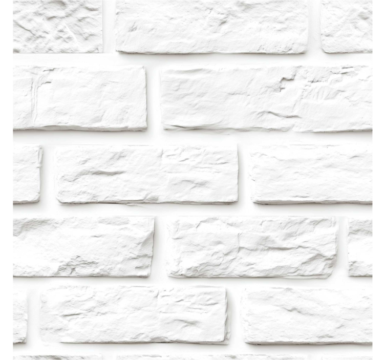 White stone bricks  kitchen wallpaper - TenStickers