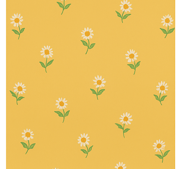 1940's daisy nursery design retro wallpaper - TenStickers