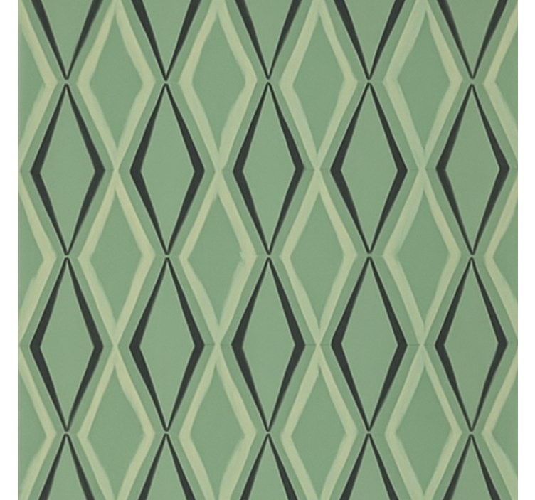 1930's green diamonds retro wallpaper - TenStickers