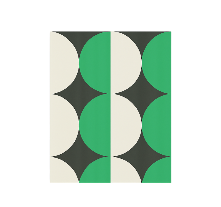 1970's emerald harmony retro wallpaper - TenStickers