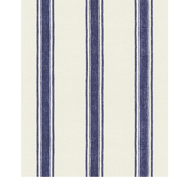 Geometric wallpaper with navy blue vertical lines - TenStickers