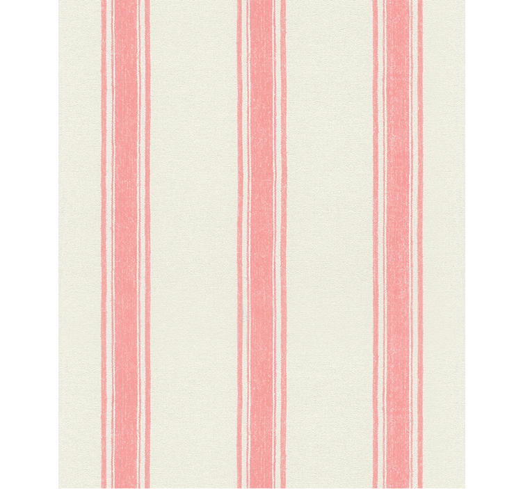 Geometric wallpaper vertical lines pastel pink - TenStickers
