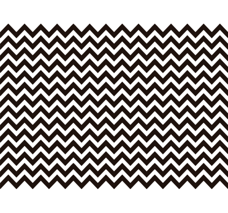 Wallpaper vertically striped black and white zigzag - TenStickers