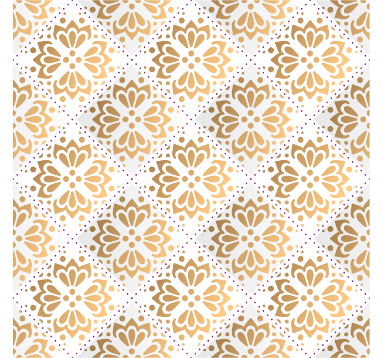 Living area wallpaper golden mandalas - TenStickers