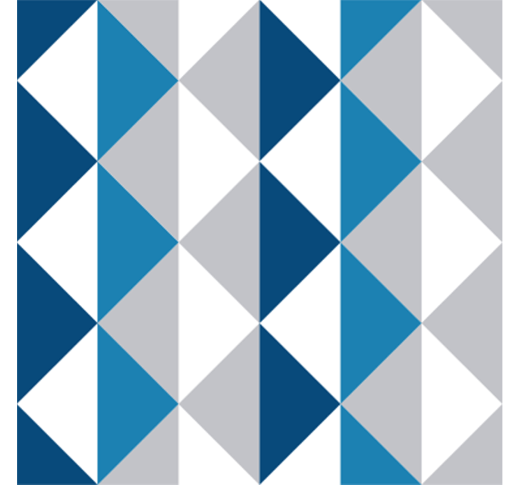 Triangles wallpaper in classic blue pattern - TenStickers