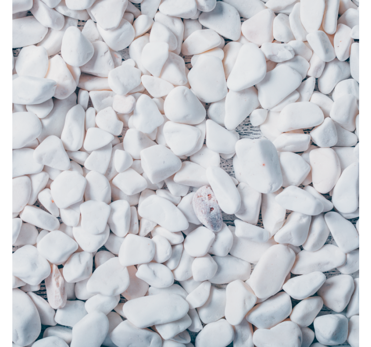 Realistic white stone effect wallpaper - TenStickers