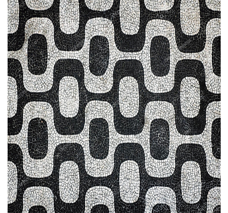 Living area wallpaper portuguese cobblestone design - TenStickers