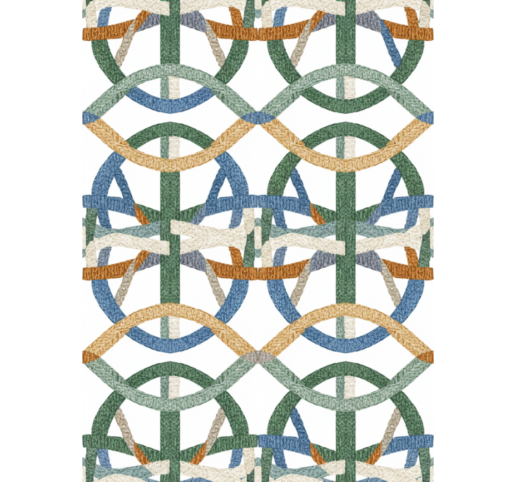 Living area wallpaper embroidered string design - TenStickers