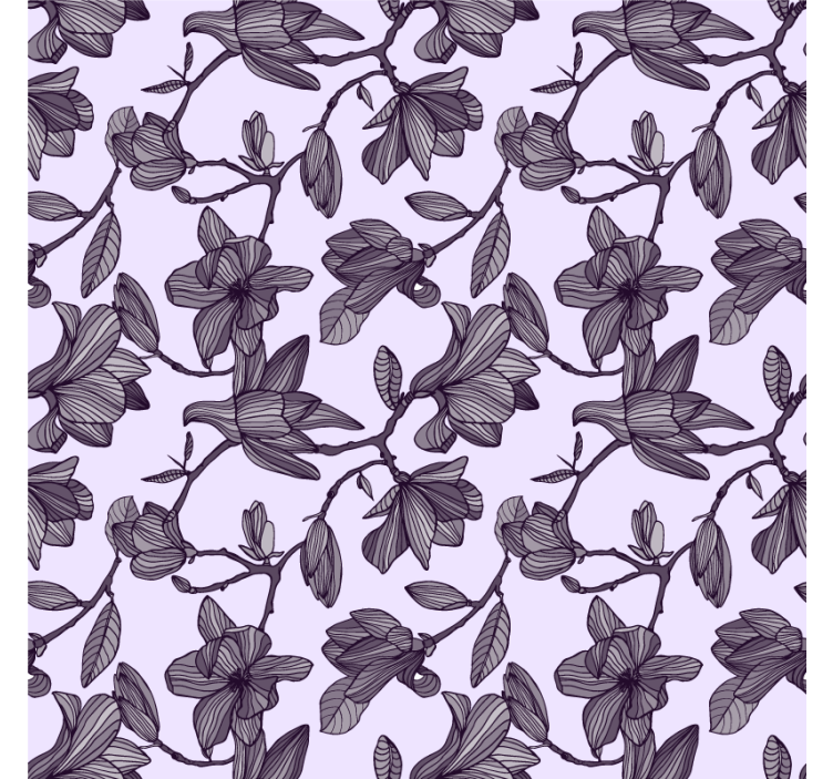 Cute magnolia design wall paper in bedroom - TenStickers