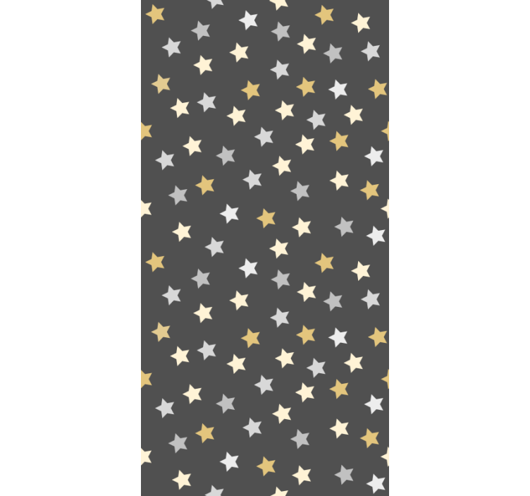 Golden stars kallax wall paper in bedroom - TenStickers