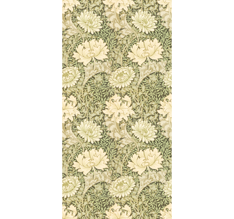 Modern style chrysanthemum wall paper in bedroom - TenStickers