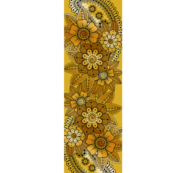 Floral wallpaper in paisley indian style - TenStickers