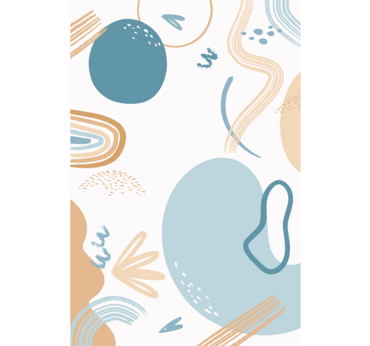 Living area wallpaper with abstract wave patterns - TenStickers
