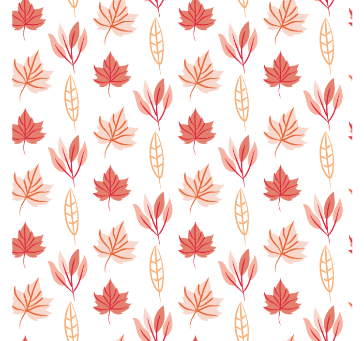 Ornamental wallpaper leaf pattern design - TenStickers