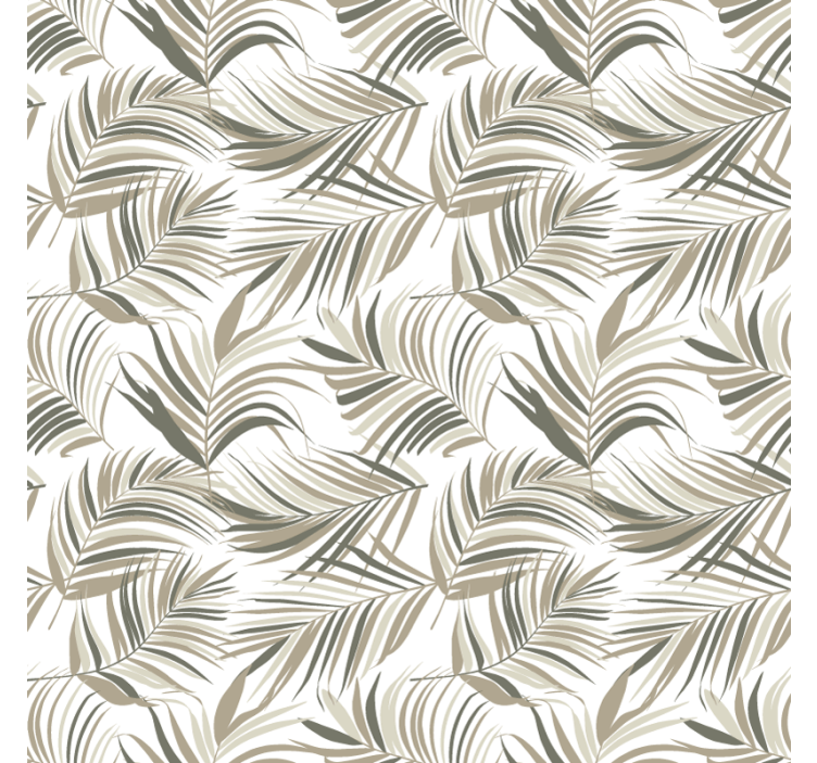Ornamental wallpaper with elegant leaf patterns - TenStickers