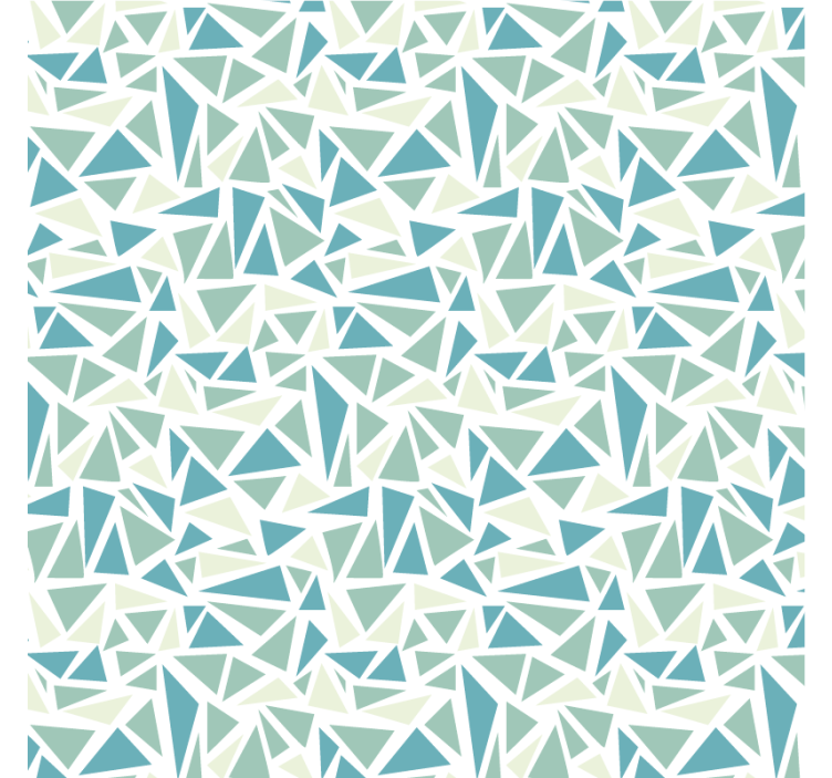 Living area wallpaper green retro mosaic - TenStickers