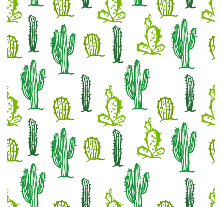 Textured wallpaper cactus pattern furniture - TenStickers