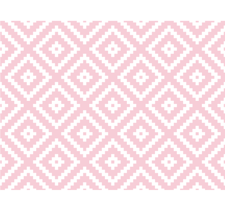 Textured wallpaper pink squares geometric pattern - TenStickers
