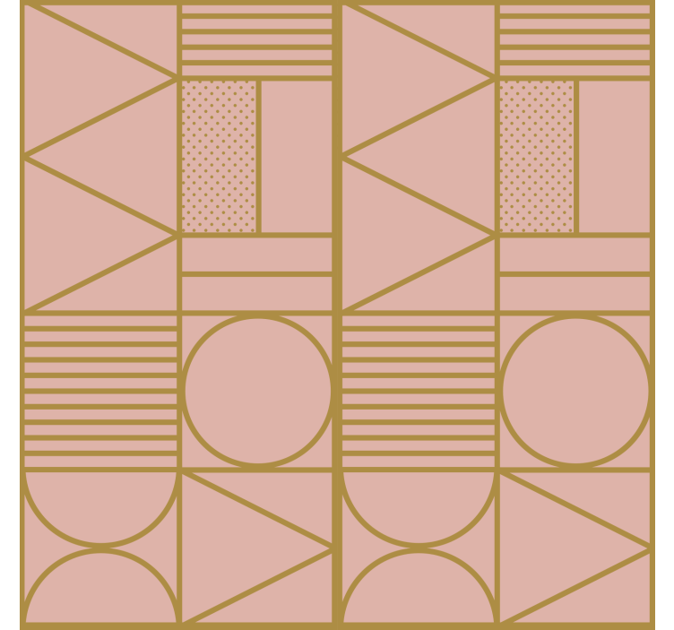 Textured wallpaper in gold and pink blocks - TenStickers