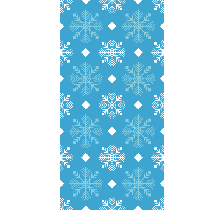 Snowflakes blue tones wall paper in bedroom - TenStickers