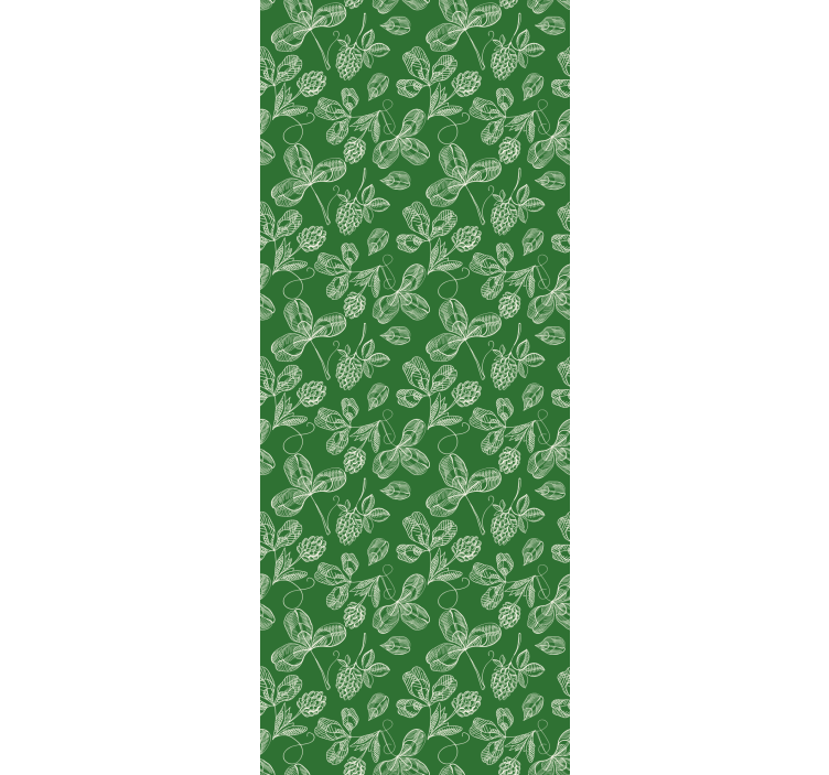 Wall paper in bedroom green magnolia twig design - TenStickers