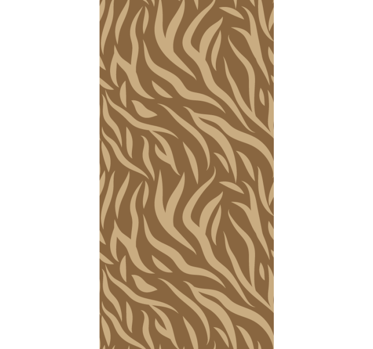Textured wallpaper brown and beige tiger skin pattern - TenStickers