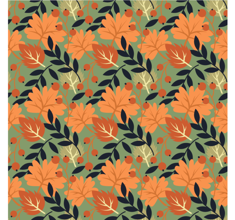 Textured wallpaper with large autumn leaf design - TenStickers