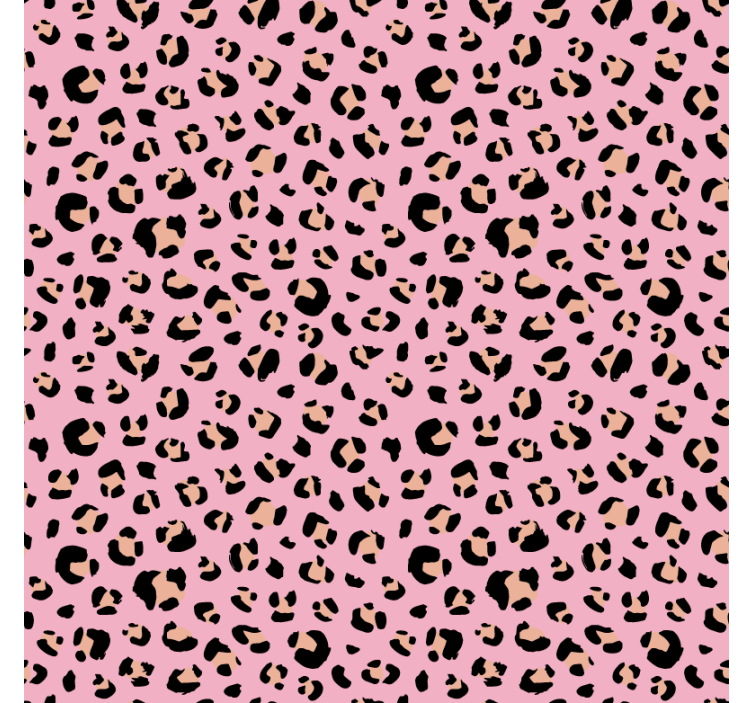 Animals wallpaper black and pink leopard pattern - TenStickers