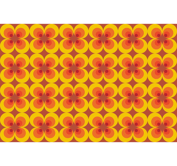 Wallpaper office 70s retro circles design - TenStickers