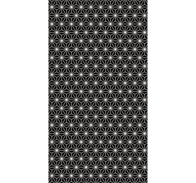 Wallpaper office black and white geometric diamonds - TenStickers
