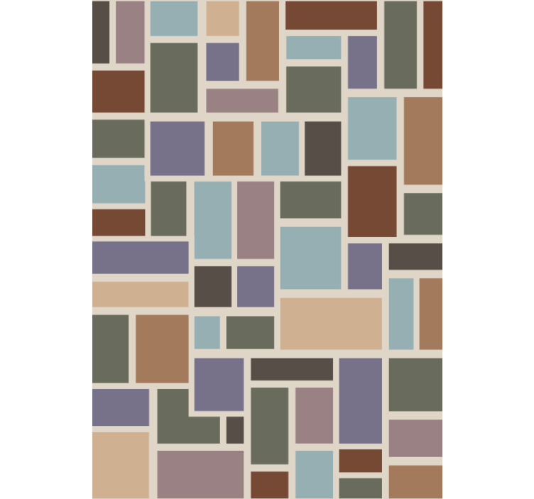 Wallpaper office in vibrant modern tile design - TenStickers